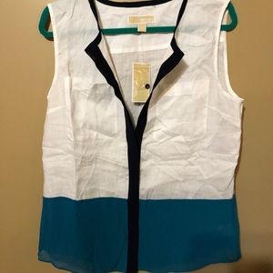 MICHAEL Michael Kors Colorblock Tank, Size L